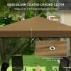 Outsunny 3 x 3m Pop Up Gazebo, 420D Garden Tent Canopy with Removable Mesh Sidewall Netting, Carry Bag for Garden Patio Outdoor, Khaki