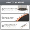 SPORTNOW Trampoline Replacement Mat with Eight Rows of Stitching, Spring Pull Tool, 42 V-Hooks, for 8ft Trampoline, Using 14cm Springs, Trampoline Jumping Mat, Orange