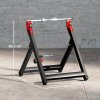 HOMCOM Foldable Motorcycle Wheel Balancer Truing Stand with Spoke Wrench, Steel Bike Tyre Rim Balancing Stand with Aluminium Shaft, Fits Wheels up to 23