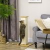 PawHut Cat Scratching Post 80cm Tall Cat Scratch Post with Hanging Ball Toy, Cat Scratcher Natural Sisal Rope