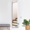 HOMCOM Full Length Mirror, Free Standing or Wall Hanging, Tall Full Body Mirror for Bedroom, Hallway, Black