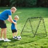 HOMCOM Double-Sided Football Rebounder Net, Football Rebound Net Target Goal with Five Adjustable Angles, Black