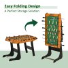 HOMCOM Folding Football Gaming Table Mini Foosball Soccer Table for Family Fun Indoor Play Sports