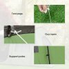 Outsunny 4 Man Tunnel Tent, Family Camping Tent with Porch, Bedroom and Living Area, Sewn in Groundsheet, 3000mm Waterproof, Portable with Bag for Hiking, Festival, Backpacking, Green