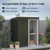 Outsunny 5 x 3ft Garden Storage Shed with Sliding Door and Sloped Roof, Lean to Outdoor Equipment Tool Shed for Garden, Black