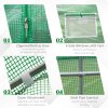 Outsunny 4.5m x 2m Walk-In Polytunnel Greenhouse, with Steel Frame, PE Cover, Roll-Up Door and 6 Windows, Green