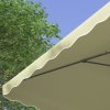 Outsunny 2.5m Cantilever Parasol with Easy Lever, Square Double Top Garden Parasol Umbrella with Ruffles and Cross Base, Overhanging Outdoor Sun Shades, Beige