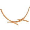 Outsunny 3(m) Wooden Hammock Stand, 1 Person Hammock Frame with Chain and Safety Buckles, Pine Wood Arc Stand for Garden, Patio, Outdoor and Indoor, Natural