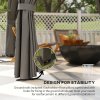 Outsunny 3 x 3.6m Hardtop Gazebo Canopy with Polycarbonate Roof Garden Pavilion with Removable Curtains and Steel Frame, Dark Grey