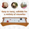 HOMCOM 2.5FT Tabletop Air Hockey Game Table Wooden Portable Party Gaming Toy for Kids Children Adult