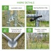 PawHut Walk In Chicken Run Galvanised Chicken Coop Hen Poultry House Cage Pet Playpen Garden with Water-Resist Cover, 2.8 x 1.9 x 2m