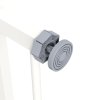 PawHut Dog Gate Stair Gate Pressure Fit Pets Barrier Auto Close for Doorway Hallway, 74-80cm Wide Adjustable, White