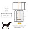 PawHut Dog Pen 12 Panels Puppy Pen Heavy Duty Pet Playpen for Indoor Outdoor for Dogs, Rabbits, Ducks 100cm High