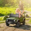 AIYAPLAY Land Rover Licensed Electric Car for Kids, 12V Battery-Powered Kids Ride On Car with Remote Control, Music, Horn, Suspension Wheels, LED Lights, Off-Road Toy for 3-5 Years Old, Green