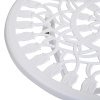 Outsunny 3 Piece Patio Bistro Set for 2, Outdoor Aluminium Garden Table and Chairs with Umbrella Hole for Balcony, White