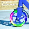 AIYAPLAY Scooter for Ages 3-8 Years, Folding Kick Scooter with Adjustable Handle, Two Light Up Wheels, Handbrake, Rear Brake, Blue