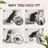 PawHut Cat Wall Furniture, 3 Piece Cat Shelves with Scratching Posts, Scratching Pads, Perches, Cat Wands, Toy Balls, Corner Design Cat Wall Shelves for Indoor Cats, Kittens, Light Grey