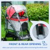 PawHut Dog Pram Rain Cover, Cover for Dog Stroller Buggy, with Front, Rear Entry