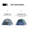 Outsunny 3-4 Person Pop-Up Camping Tent Hiking Family Travel Shelter Portable Double Layer Automatic Outdoor Olive Green