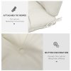 Outsunny Garden Back Chair Cushion, Comfortable Patio Seat Cushion Pad with Backrest for Outdoor & Indoor Use, Cream White