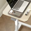 Vinsetto 65 - 48cm Mobile Standing Desk with 4 Rolling Castors, Stand Up Desk on Wheels, Height Adjustable Standing Desk, Over-bed Table for Living Room, Bedroom, Medical, Natural Wood Finish