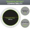 SPORTNOW Trampoline Replacement Mat with Eight Rows of Stitching, Spring Pull Tool, 72 V-Hooks, for 12ft Trampoline, Using 14cm Springs, Trampoline Jumping Mat, Green