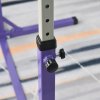 HOMCOM Height Adjustable Gymnastics Horizontal Bar For Kids Home Gym Training Children Junior Kip High Bar Fitness, Purple