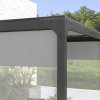Outsunny 2 Pack Pergola Gazebo Side Panels with Large Window, for 3(m) Long Garden Pergola, 3x2m Gazebo Side Curtains Replacement, Grey