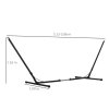 Outsunny 3.1-3.8m Adjustable Universal Hammock Stand Metal Frame Garden Camping Picnic Outdoor Patio Replacement - Stand Only