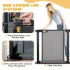 PawHut Pressure Fit Safety Gate for Doorways and Staircases, Dog Gate w/ Auto Closing Door, Pet Barrier for Hallways w/ Double Locking, Openings 75-82 cm - Black