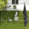Outsunny Gazebo Side Panel, Canopy Sidewall Panel with 4 Mesh Bags and 2 Storage Pockets for 3 x 3 m Straight Leg Pop Up Gazebos, 1 Pack Sidewall Only, Black