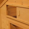PawHut Wooden Chicken Coop, Poultry Cage with Nesting Boxes, Tray, Hen House for 2-4 Chickens, Yellow