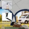 Outsunny Dome Tent for 6-8 Person, Camping Tent with 4 Zipped Mesh Doors, Removable Polyester Cloth, Lamp Hook, Portable Carry Bag, Screen House, White and Blue