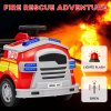 AIYAPLAY Ride on Fire Truck, 12V Kids Electric Car with Sirens, Flashing Lights, Firefighting Tools, Music, Horn, Slow Start, Gift for Boys and Girls, Red