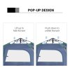 Outsunny 3-4 Person Pop-Up Camping Tent Hiking Family Travel Shelter Portable Double Layer Automatic Outdoor Olive Green