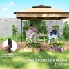 Outsunny 3 x 3(m) Pop Up Gazebo with Netting and Carrying Bag, Party Tent Instant Event Shelter, Height Adjustable and UV-Resistant, for Garden, Patio, Beige
