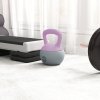 SPORTNOW Soft Kettlebell, 12kg Kettle Bell with Non-Slip Handle for Home Gym Weight Lifting and Strength Training, Purple and Grey