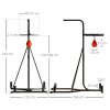 HOMCOM 2-in-1 170-190cm Freestanding Boxing Punch Bag Hanger, Speed Ball Station Platform, for Home, Gym, Black