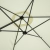 Outsunny 2.5M Garden Cantilever Parasol, Offset Roma Patio Umbrella Hanging Sun Shade Canopy Shelter with 360 Rotation and Cross Base, Beige