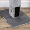 PawHut Cat Tree Scratching Post for Indoor Cats 79cm Jute Scratcher Climber w/ Carpet Base Dangling Toy - Grey
