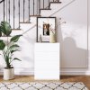 HOMCOM Chest of Drawers, 4 Drawers Storage Cabinet Floor Tower Cupboard for Bedroom Living Room, White