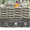 Outsunny Rattan Garden Furniture with Fire Pit and Waterproof Cover, 8 Seater Garden Corner Sofa Set with 11.8 KW Fire Pit Table, Ottomans and Olefin Cushions, Outdoor Conservatory Furniture, Grey