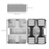 SPORTNOW Adjustable Dumbbells Set with 4 x 1.5kg Detachable Weights and Storage Box, for Men and Women, Home Gym Workout, 10kg x 2