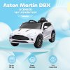 AIYAPLAY Aston Martin DBX Licensed 12V Kids Ride on Car, Kids Electric Car with Remote Control, 4 Suspension Wheels, LED Lights, Music, Horn, Slow Start, for Ages 3-6 Years, White