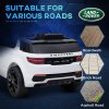 AIYAPLAY Land Rover Discovery Sport Licensed Kids Electric Car, 12V Ride on Car with Remote Control, LED Lights, Music, Horn, for Ages 3-6 Years, White