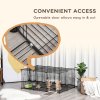 PawHut Pet Playpen DIY Small Animal Cage Metal Fence with Door, 22 Pieces, for Bunny Chinchilla Hedgehog Guinea Pig