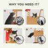 PawHut Cat Tree, 98cm Deer-Designed Cat Tower for Indoor Cats, Kittens, with Scratching Posts, Toy Ball, Tunnel, Brown