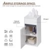 HOMCOM Modern Minimalistic Bathroom Storage Cabinet w/ Drawer Cupboard Adjustable Shelf Door Home Organiser Sleek Beautiful Freestanding Compact White