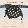 Outsunny 3 Piece Garden Bistro Set, Cast Aluminium Outdoor Furniture Set with Umbrella Hole for Balcony, Porch, Patio, Bronze Tone