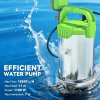 Outsunny 1100W Submersible Water Pump for Dirty/Clean Water, 18500L/H Electric Sump Pump with Float Switch, Drain Water from Garden Pond, Hot Tub, Ditches, Portable and Lightweight, Green